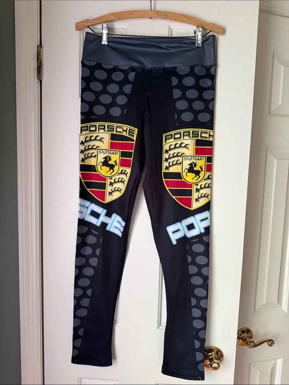 Black Graphic Kids Leggings